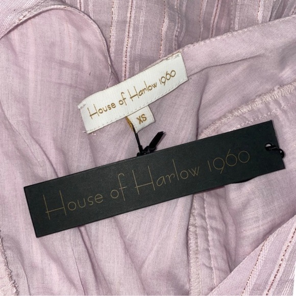 NWT House of Harlow 1960 Lavender Shimmer Ruffle Dress Size XS - Picture 8 of 10